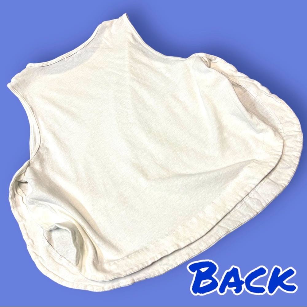 Comune Split Side Off White Cropped Tank Top. Siz… - image 2